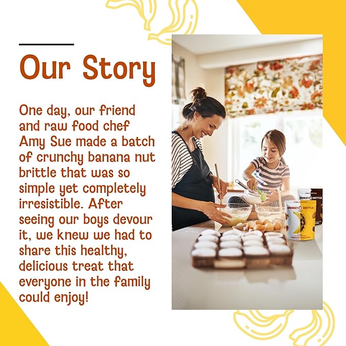 Monkey Brittle Healthy Snacks, Crispy Plant-Based Treats for Kids & Adults, Vegan & Gluten-Free, All-Natural Snack for School, Sports, Camping & On-the-Go (Pack of 12), Combo - Original + Cacao Coconut + Strawberry Banana Crunch