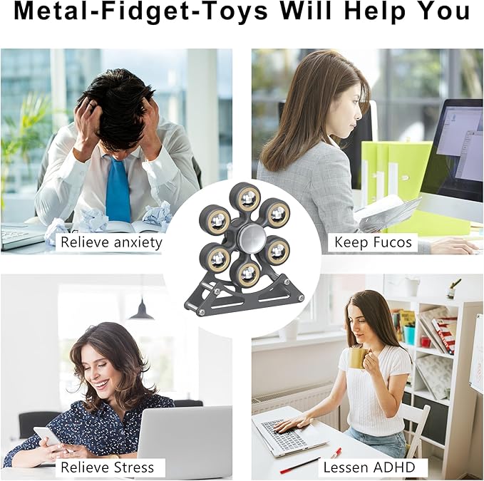 Desk Toys for Fidget Ferris-Wheel-Spinner: 4mins Kinetic-Spinning Cool-Gadgets, Cool-Stuff Thing Toy for Office School Home Man Women Christmas, Stress-Relief Game Gifts for Adult Teen Children Kid