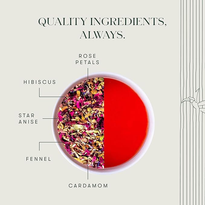 Luxmi Estates African Rose Organic Hibiscus Rose Tea (25 Tea Bags) Caffeine Free Tea Bags For Detox, Cleansing, and Digestion, With Certified Organic Herbal Tea