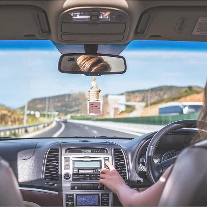 2Pack Red Cherry Air Freshener Set, Car Accessories Decoration Hanging Scented Car Diffuser for Men Women