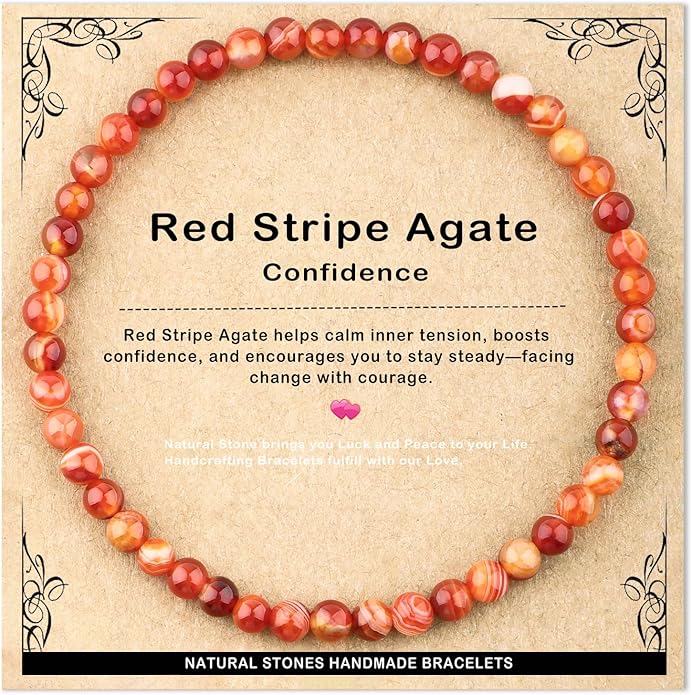 AD Beads 4mm6mm8mm10mm Handmade Bracelet - Natural Gemstone for Peace and Tranquility - Meditation, Yoga, Healing and Energy Gift for Unisex