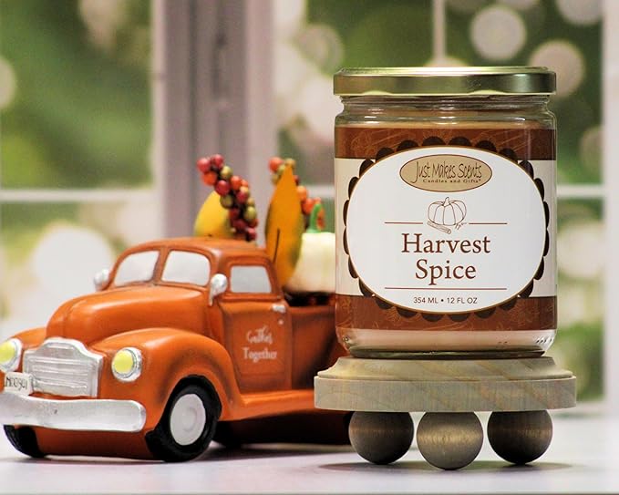 Harvest Spice Scented Candles | Amazing Fall Fragrance by Just Makes Scents (12 oz)