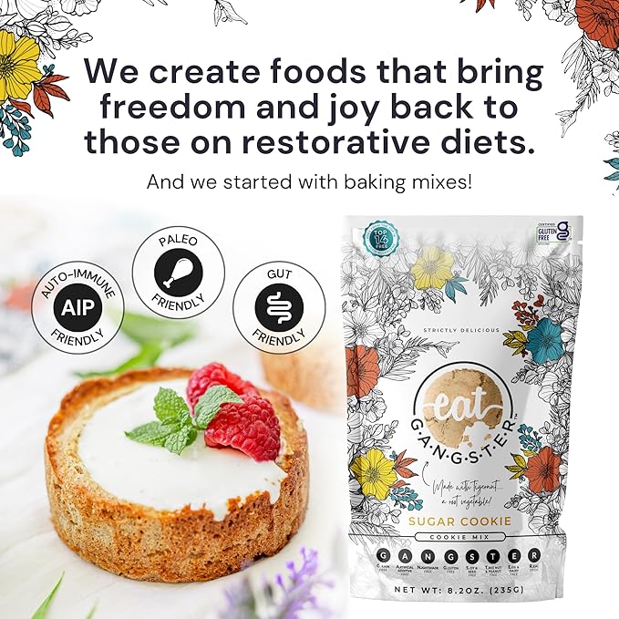 eat G.A.N.G.S.T.E.R. Sugar Cookie Mix | Gluten-Free, Grain-Free, Allergy-Friendly. Easy to Make, Great for those with Food Sensitivities, on Elimination Diets or the AIP and Paleo Diets