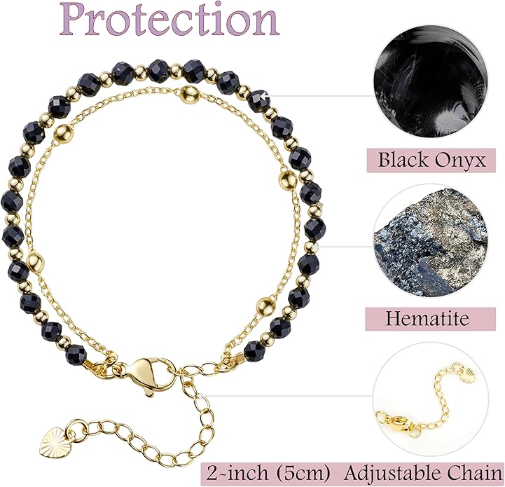 Farfume Crystal Bracelet Beaded Bracelets for Women 4mm Natural Stone Beads Gemstone Handmade Anxiety Jewelry Gifts