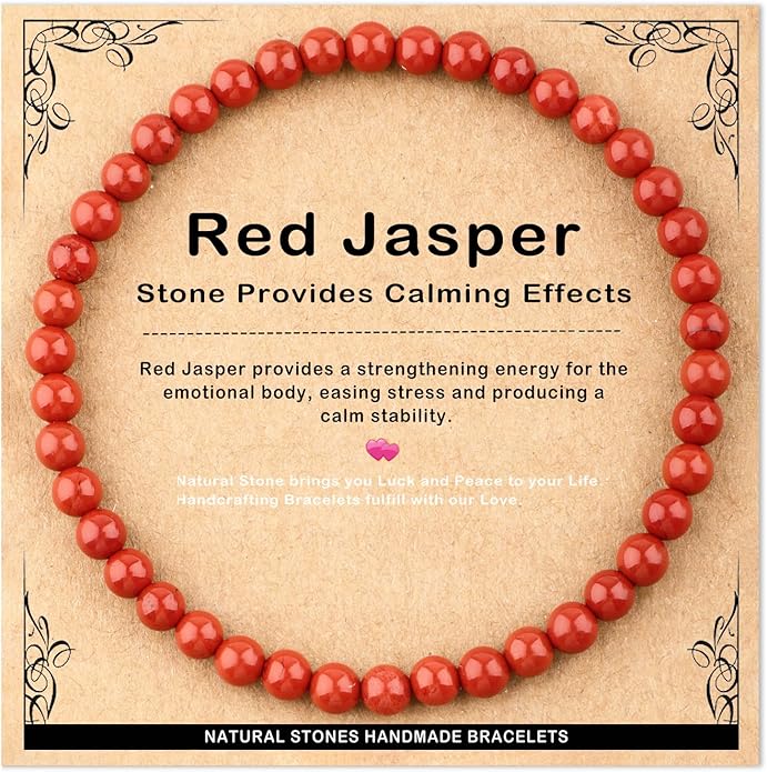 AD Beads 4mm6mm8mm10mm Handmade Bracelet - Natural Gemstone for Peace and Tranquility - Meditation, Yoga, Healing and Energy Gift for Unisex