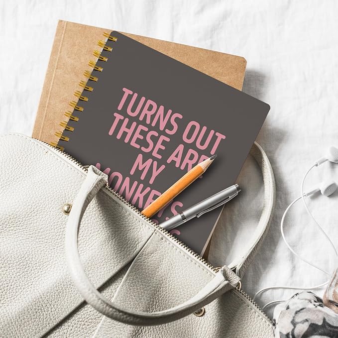 EKGJW Funny Notebooks for Work,Brown Aesthetic Journal, Funny Boss Day Gifts, Boss Gifts for Men Women, Funny Gifts for Boss, Boss Office Decor, Spiral Notebook 5.5x8.3 Inch