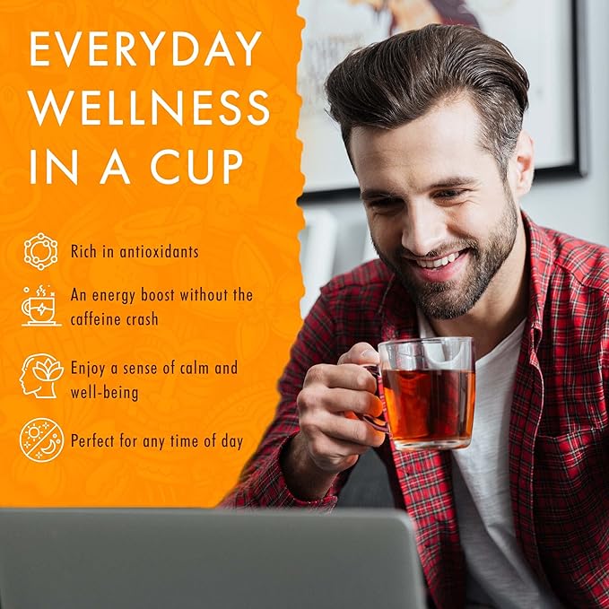 Olena Turmeric Tea, Herbal Green Tea Blend, All-Natural and Antioxidant-Rich Wellness Tea with Ginger and Black Pepper, Vegan and Keto-Friendly, 60 Tea Bags - Hawaiian Natural Tea