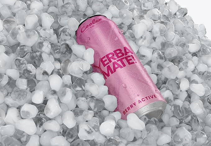 COOLER CO. | YERBA MATE | 12 Pack | 100% Organic Yerba Mate Caffeine | 150 mg Caffeine | 3 Organic Ingredients | Natural Ingredients | No Artificial Colors or Stimulants | Berry Active Flavor