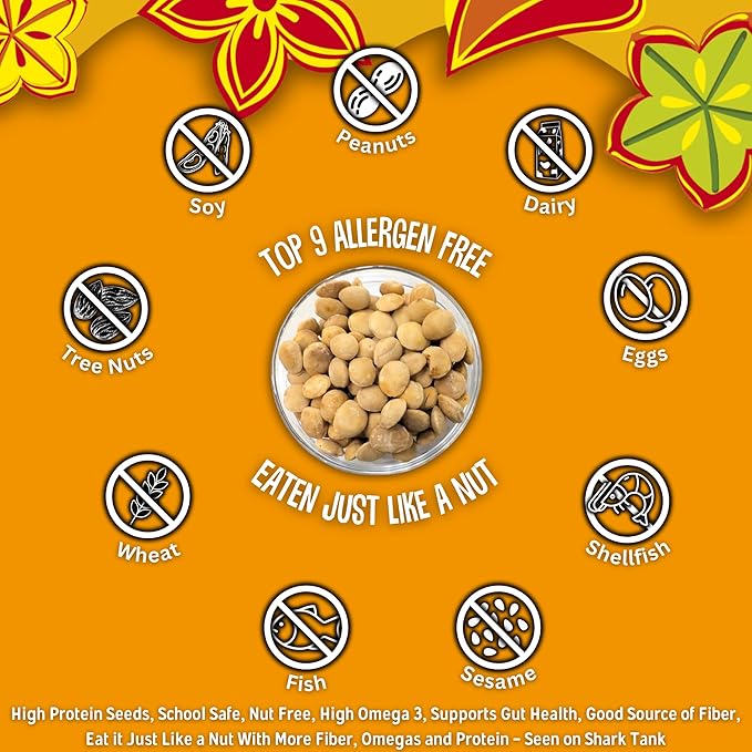 Brass Roots Organic Incan Protein Seeds - High Protein, School Safe, Nut Free, High Omega 3, Supports Gut Health, Good Source of Fiber, Shark Tank (10 oz (Pack of 1), Spicy)