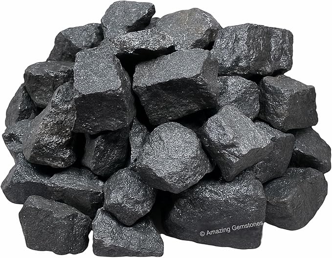 Amazing Gemstone 2 Pieces Hematite Raw Crystals and Healing Stones, Natural Rocks for Tumbling and DIY Raw Stones and Crystals