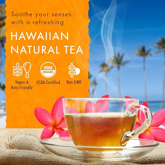 Olena Turmeric Tea, Herbal Green Tea Blend, All-Natural and Antioxidant-Rich Wellness Tea with Ginger and Black Pepper, Vegan and Keto-Friendly, 60 Tea Bags - Hawaiian Natural Tea