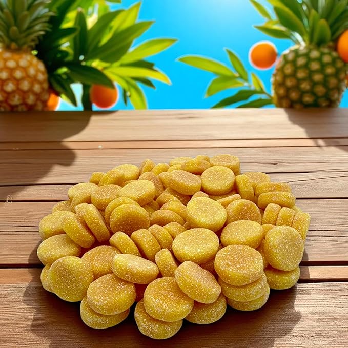 Klub Bulk Exquisite Pineapple and Orange Flavor Sour Bites-1.5 lbs Deliciously Tangy Gummy Bites Perfect for Snacks, Parties and Gifts(24 oz)