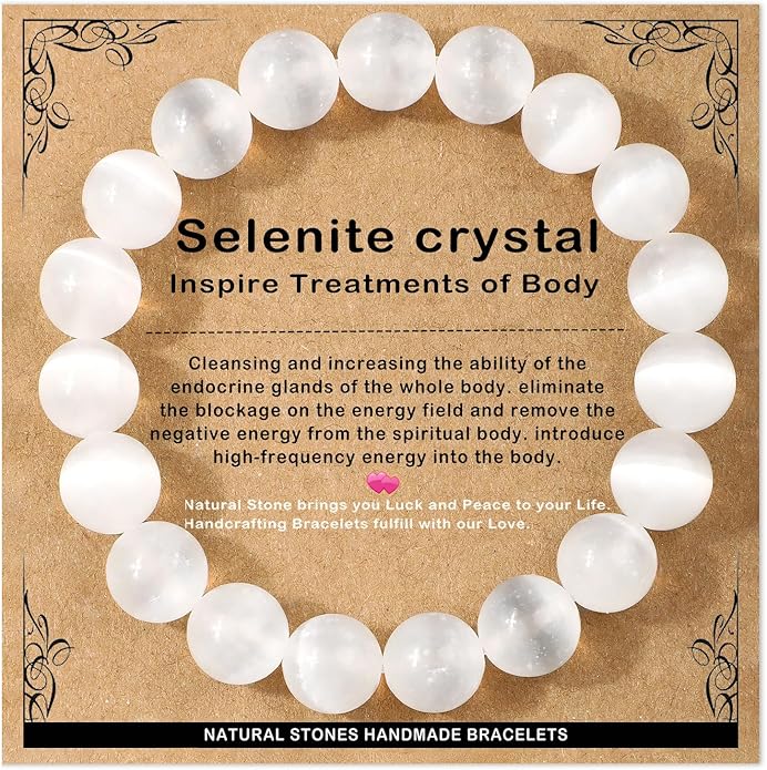 AD Beads 4mm6mm8mm10mm Handmade Bracelet - Natural Gemstone for Peace and Tranquility - Meditation, Yoga, Healing and Energy Gift for Unisex