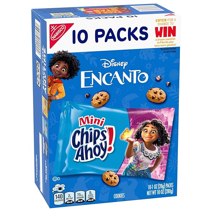 CHIPS AHOY! Mini Original Chocolate Chip Cookies, 10 Snack Packs