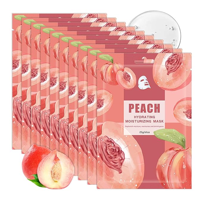 10PCS Hydrating Facial Sheet Mask,Moisturizing Face Masks Skincare Gift Set,Long Lasting Face Mask Skin Care & Facial Mask Kit for All Skin Types 10