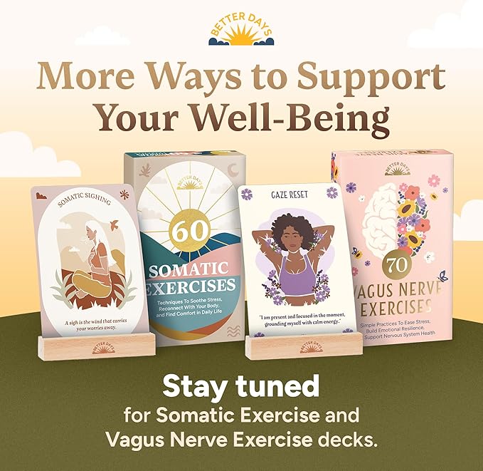 Better Days Coping Cards – 65 Skills & Exercises to Cope with Stress, Anxiety, & Anger – 3.5” x 5” Therapy Flashcards with Affirmations and Guidebook – Nurture Emotional Resilience & Mental Health