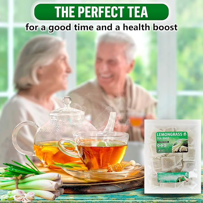 TeaDreamTea Lemongrass Tea Bags - Supports Healthy Digestion - Premium Quality Herbal Tea - Caffeine Free Tea - Enjoy It Hot Or Cold Bulk Tea Bags
