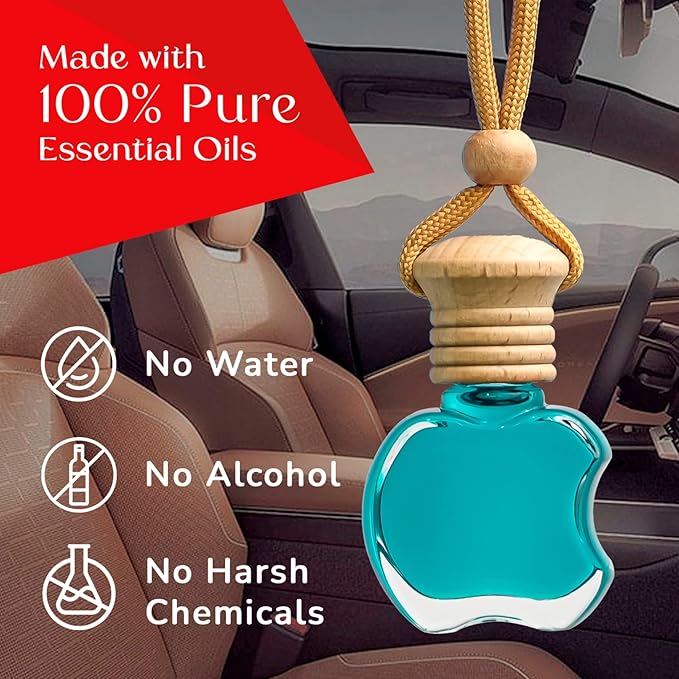 Kabod New Car Scent Hanging Air Freshener | Essential Oil Diffuser for Car | Long-Lasting Fresh Smell | Odor Eliminator for Smoke, Food & Pets | 10 ml