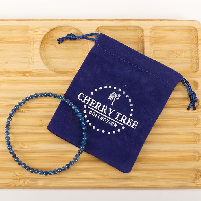 Cherry Tree Collection - Small, Medium, Large Sizes - Gemstone Beaded Bracelets For Women and Men - 4mm Round Beads