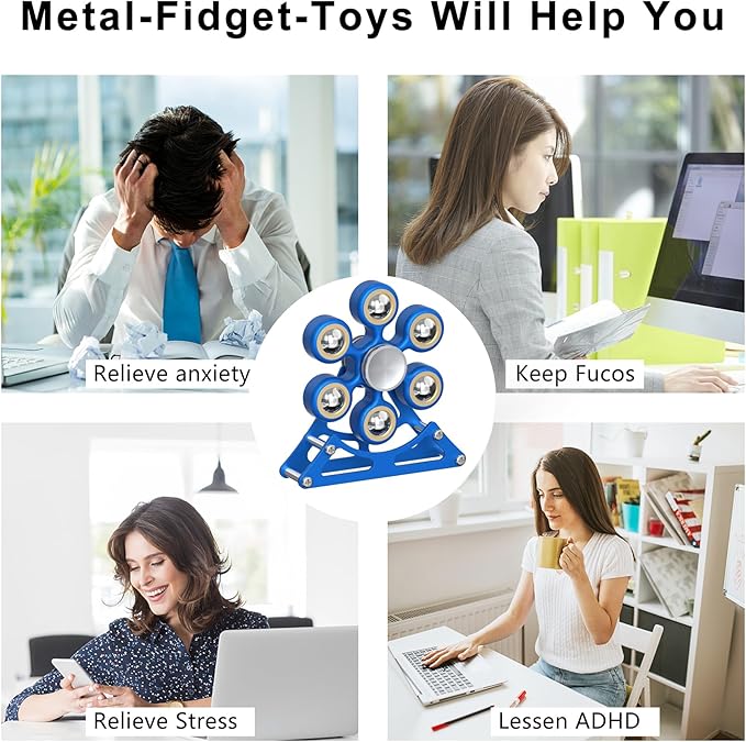 Desk Toys for Fidget Ferris-Wheel-Spinner: 4mins Kinetic-Spinning Cool-Gadgets, Cool-Stuff Thing Toy for Office School Home Man Women Christmas, Stress-Relief Game Gifts for Adult Teen Children Kid