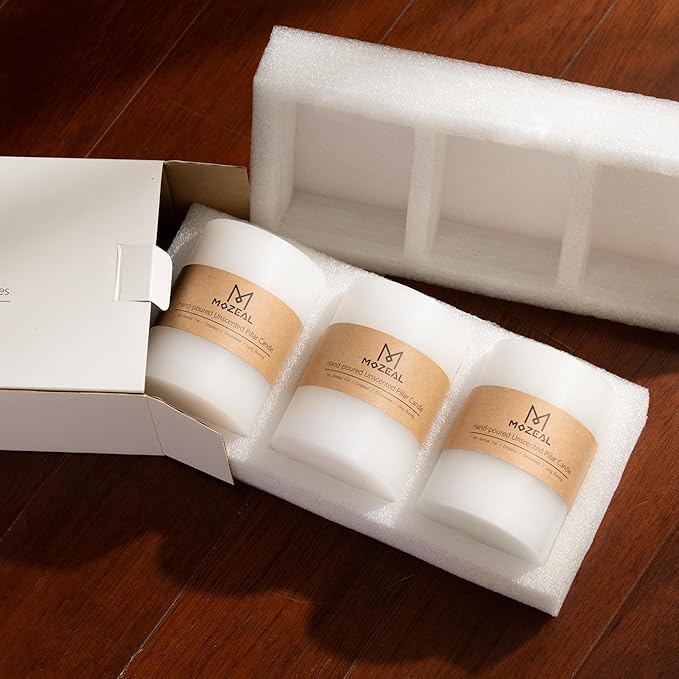 MOZEAL 3" x 4" Hand-Poured Unscented Candle,Dripless Pillar Candle Set of 3,Long Clean Burning,Approx 72 Hours Burn Time,Rustic Country Style,Wedding,Dinner,Christmas and Home Decor,Turquoise Teal