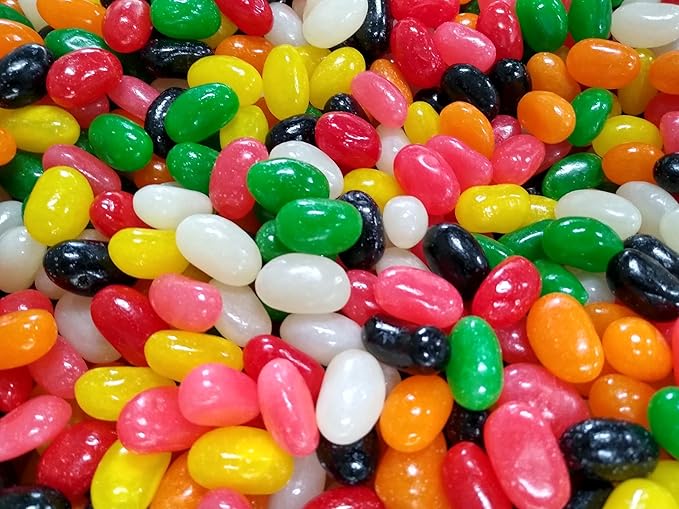 Jumbo Assorted Spiced Jelly Beans - 2 lbs of Fresh Delicious Extra Large Licorice Sassafras Peppermint Clove Cinnamon Spearmint Jelly Beans