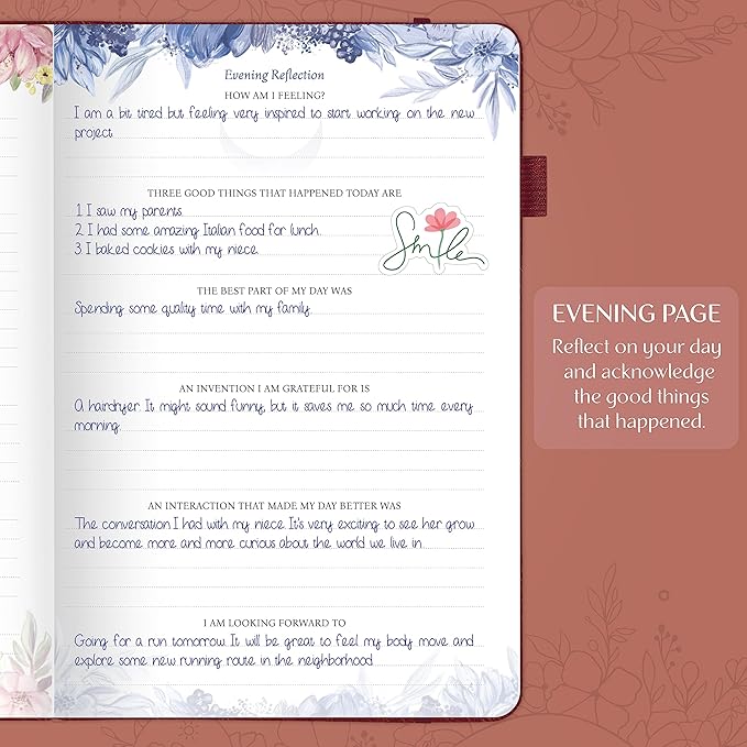 Legend Gratitude Journal – Guided Daily Journal to Foster Positivity & Happiness – Grateful Notebook to Write In – Inspirational Affirmation & Thankful Notebook – Hardcover (Wine Red)
