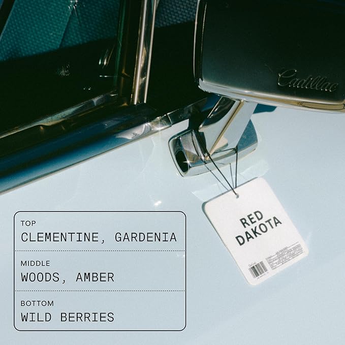 DedCool Air Freshener | Red Dakota | For Cars, Closets & Drawers | Hanging Odor Eliminator | Clementine, Gardenia, Woods, Amber & Wild Berries | Long-Lasting, Vegan, Non-Toxic, Cruelty-Free Fragrance