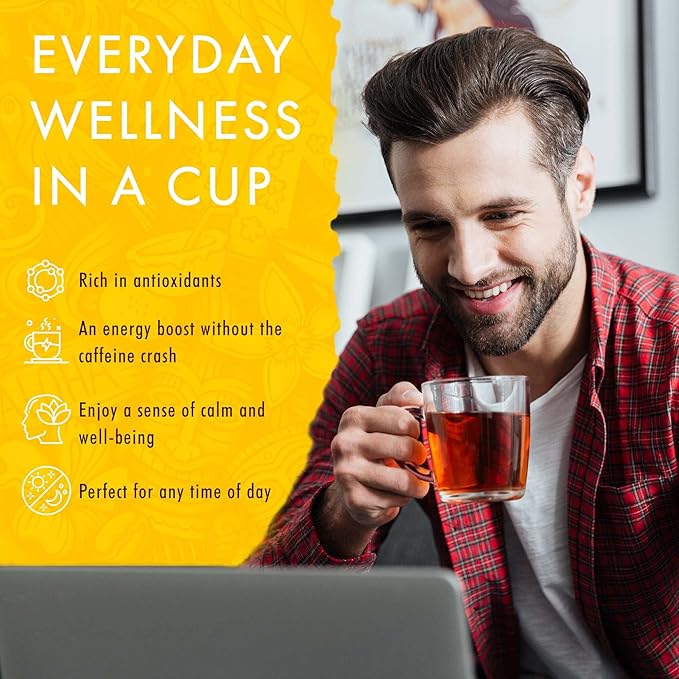 Organic Lemon Chamomile Tea - Caffeine Free Herbal Tea - Supports a Good Night’s Sleep - Calming, Relaxing Tea for Bedtime, Anxiety & Stress - 60 Tea Bags