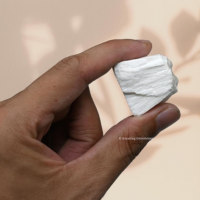 Amazing Gemstone 2 Pieces Scolecite Raw Crystals and Healing Stones, Natural Rocks for Tumbling and DIY Raw Stones and Crystals