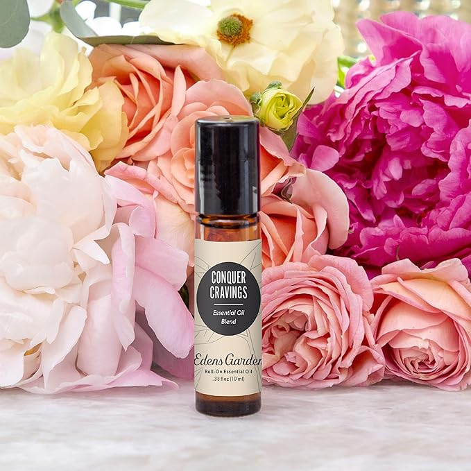 Edens Garden Conquer Cravings Essential Oil Roll-On Blend- 100% Pure Premium Grade, Natural, Therapeutic, Aromatherapy, Kid & Skin Safe, The Best for Health, Wellness Pre-Diluted 10 ml (.33 fl oz)