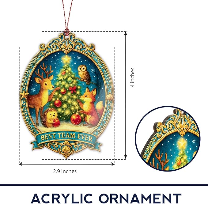 Christmas ornament 2025 - Vintage Christmas ornament - Acrylic xmas ornament - Art ornament - Christmas ornament 2025 - Suncatcher Effect window hanging - car hanging accessories