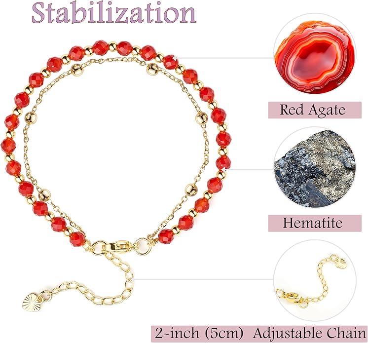 Farfume Crystal Bracelet Beaded Bracelets for Women 4mm Natural Stone Beads Gemstone Handmade Anxiety Jewelry Gifts