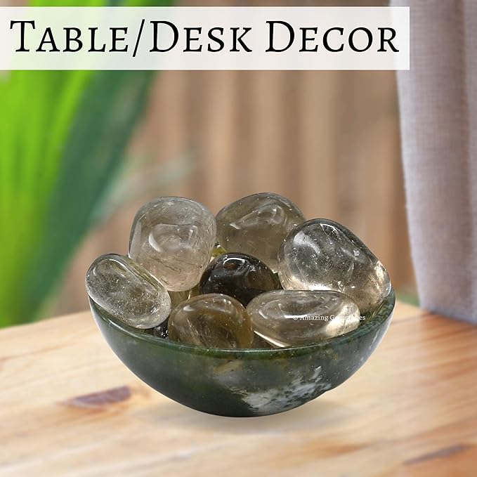 Amazing Gemstone Smoky Quartz Crystals and Healing Stones Tumbled - 1000+ Carats Smoky Quartz Stone, Natural Healing Stones for Energy Balance, Stress Relief - Polished Gems Rocks