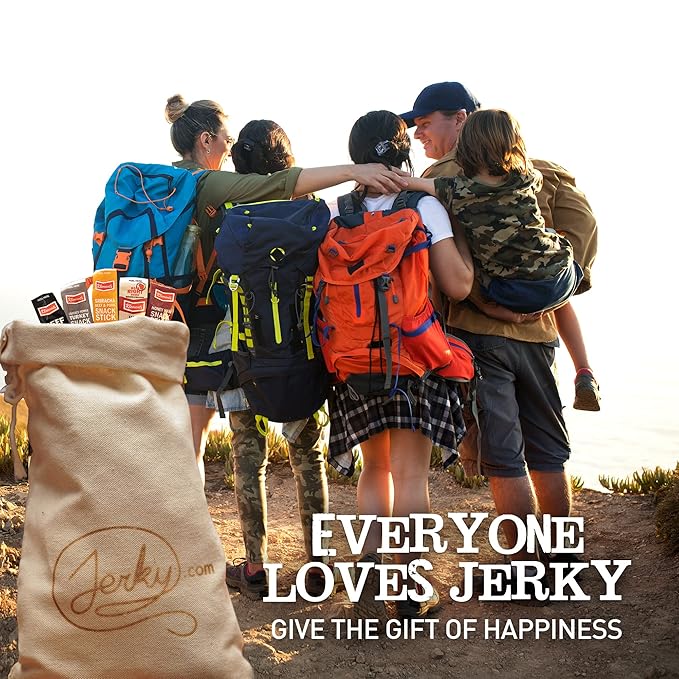 Jerky Gift Basket for Men - 26pc Jerky Variety Pack of Beef, Pork, Turkey, & Ham Snack Sticks - High Protein Healthy Snack - Unique Gift for Men