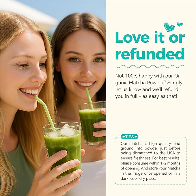 Emerail Organic Matcha Powder, USDA-Certified Pure Matcha Green Tea Powder, Premium Culinary Grade, Perfect for Lattes Smoothies and Baking, Sugar Free (200g / 7oz Pouch)