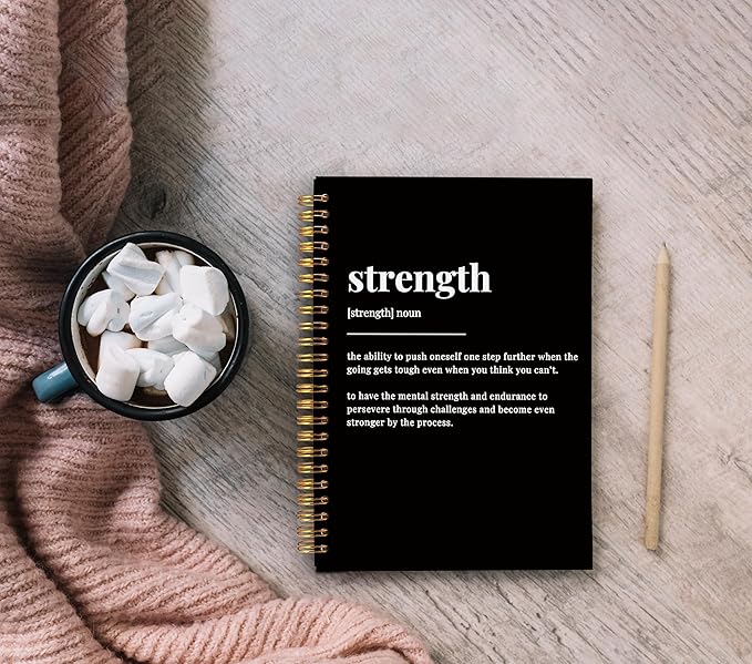 Inspirational Spiral Notebook,Inspirational Journal,Inspirational Journal for Women Men Writing,Grit Spiral Notebook 8.3×5.5 Inch