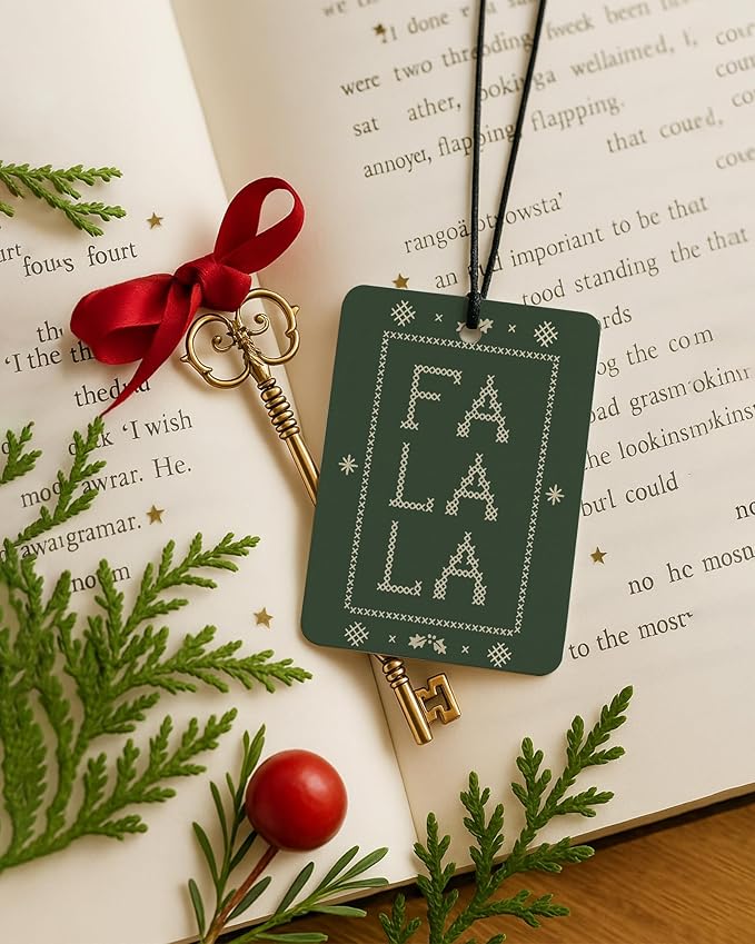 Green and Red Christmas Berry Air Freshener 4 Pcs, Green Xmas Tree Fa La La Alcohol Lover Hanging Air Freshener for Kitchen Bar Cars, Christmas Car Accessories Mirror Decor for Women Men