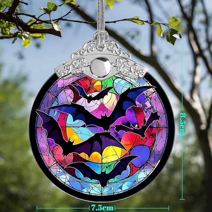 Christmas Ornament, Bat Christmas Decor, Bat Ornaments for Christmas Tree, Stained Glass Ornament, Bat Gifts, Holiday Decorations and Xmas Gifts Ideas