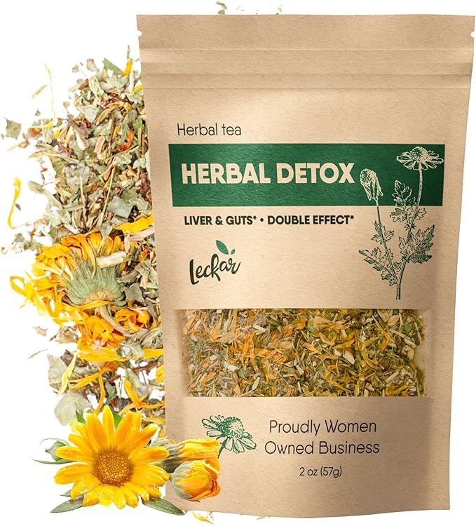 Herbal Detox Tea Blend with Dandelion Root Calendula Echinacea Oregano St. John's Wort Milk Thistle Kidney & Liver Health (Herbal Tea)