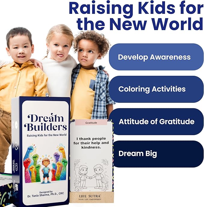 Positive Daily Affirmation Cards for Kids 5-15 - Boy & Girl Motivational Mindfulness Gifts, Social Skill & Mindful Mental Health Therapy, Meditation, Self Care Inspirational Birthday Gift 80 Card Deck