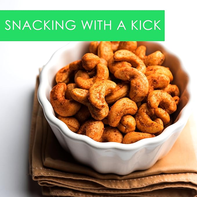 Chili Lime Cashews (24 oz) - Spicy & Tangy Flavored Cashew | Resealable Bag | Gourmet Roasted Nuts | Perfect Snack for On-the-Go, Parties, and Gifting | High Protein | Healthy Snacking | Jaybee's Nuts