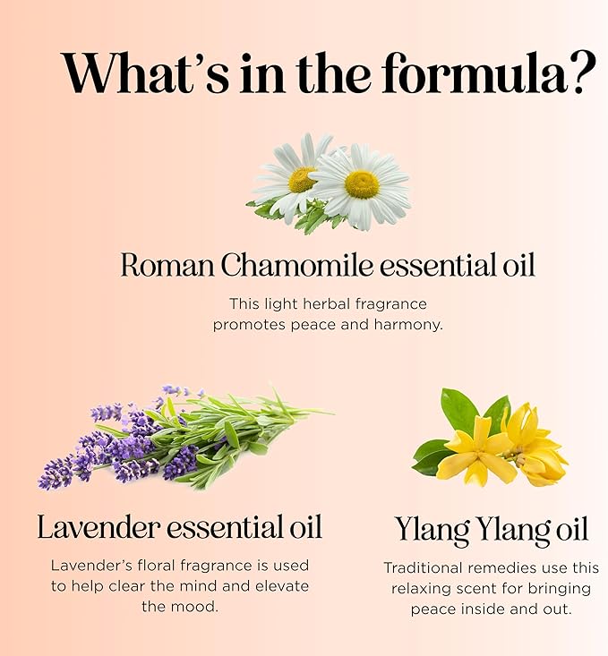 Relaxing Essential Oil Roll On - Aromatherapy Essential Oil Roller with Calming Essential Oils - Relaxing Essential Oil Blend with Lavender Ylang Ylang Chamomile & Geranium for Stress Support (2 Pack)