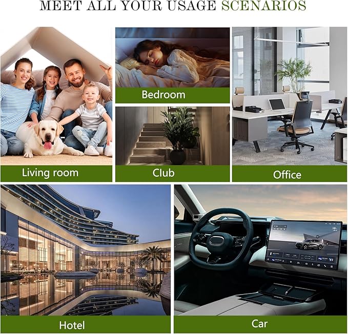 Hotel Luxury Waterless Diffuser Essential Oil Set(10x 20mL), Aroma Scent Oil My Way, Diamond, Hope, White Tea, Olene, Usage Cold Air Diffuser Aromatherapy for Home, Car, Hotel, Office