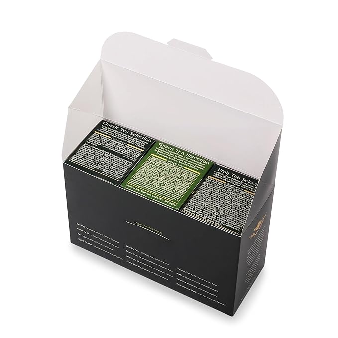 Ahmad Tea Variety Gift Box, 60 Foil Enveloped Teabags, Twelve Teas, 1 Count