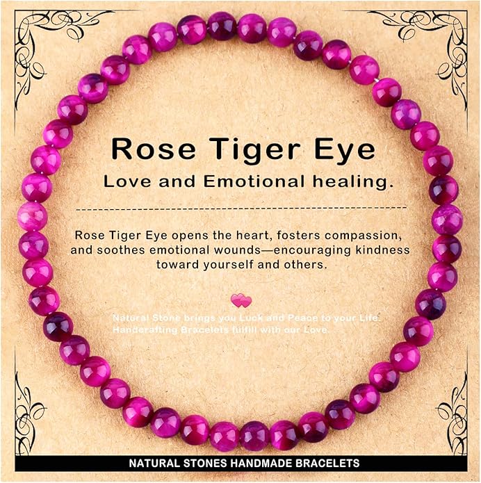 AD Beads 4mm6mm8mm10mm Handmade Bracelet - Natural Gemstone for Peace and Tranquility - Meditation, Yoga, Healing and Energy Gift for Unisex