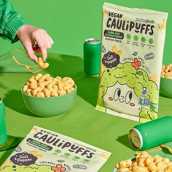 CauliPuffs - Corn, Rice, and Cauliflower Gluten Free Puffed Snack (15 x 0.75oz Bags, Variety Pack)
