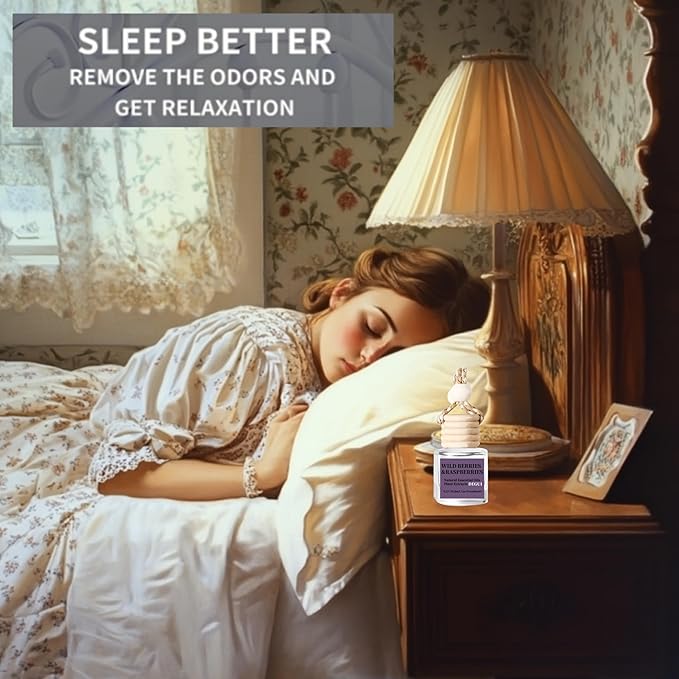 2Pack Wild Berries and Raspberries Scented Automotive Air Freshener Set, Car Accessories Decoration Hanging Scented Car Diffuser for Men Women