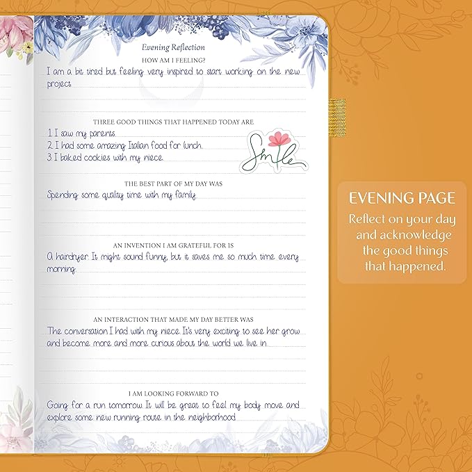 Legend Gratitude Journal – Guided Daily Journal to Foster Positivity & Happiness – Grateful Notebook to Write In – Inspirational Affirmation & Thankful Notebook – Hardcover (Amber Yellow)