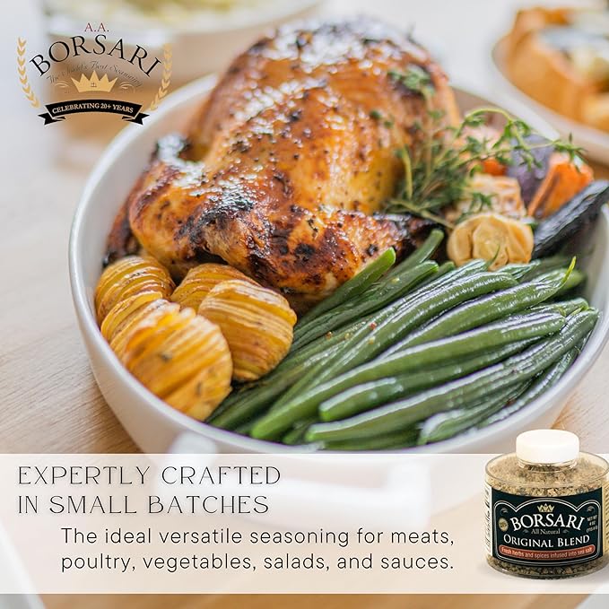 Borsari Original Seasoning Salt - Seasoned Salt Blend - Gourmet Seasonings With Herbs and Spices - All Natural Seasoning Blend for Cooking (Original 25 oz, Pack of 1)